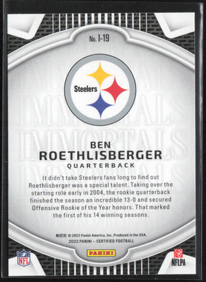 Certified Football #I-19 Ben Roethlisberger