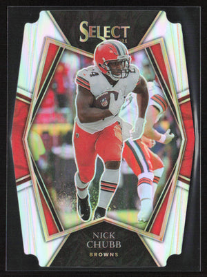 2021 Panini Select #110 Nick Chubb Silver Prizm Die Cut