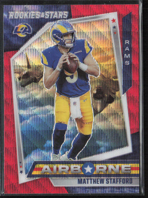 2021 Panini Rookies & Stars #AB-11 Matthew Stafford Airborne Red Prizm