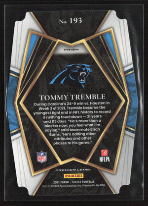 2021 Panini Select #193 Tommy Tremble Green and Yellow Prizm Die Cut