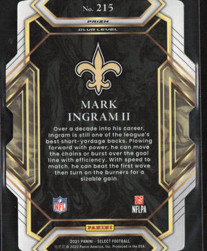 2021 Panini Select #215 Mark Ingram Silver die Cut