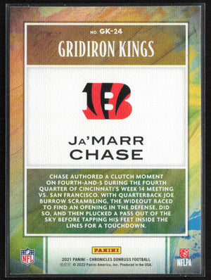 2021 Panini Chronicles #GK-24 Ja'Marr Chase Gridiron Kings