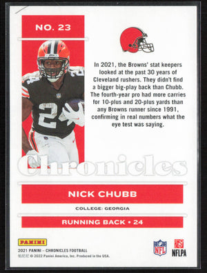 2021 Panini Chronicles #23 Nick Chubb