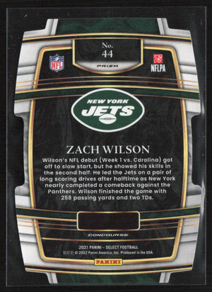 2021 Panini Select #44 Zach Wilson