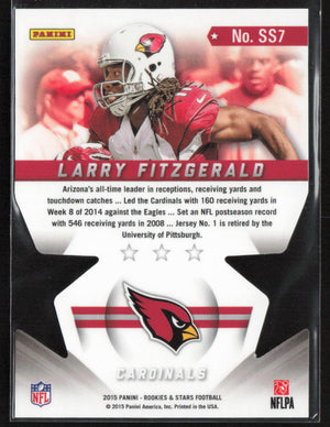 2015 Panini Rookies & Stars #SS7 Larry Fitzgerald Star Studded Die Cuts