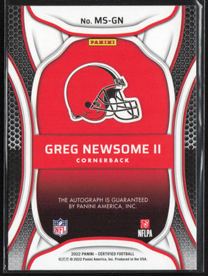 Certified football #MS-GN Greg Newsome /30 Auto