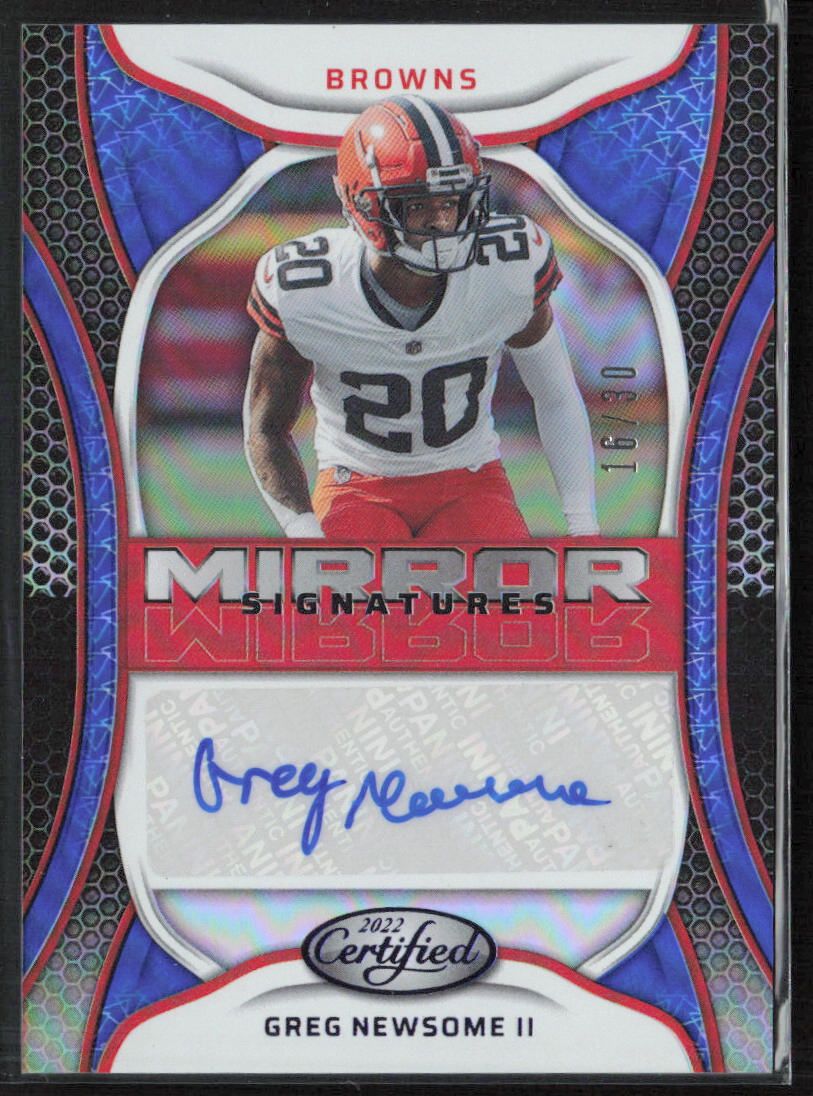 Certified football #MS-GN Greg Newsome /30 Auto