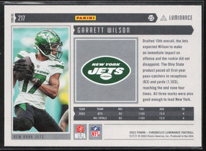 2022 Panini Chronicles #217 Garrett Wilson Luminance Update Rookies