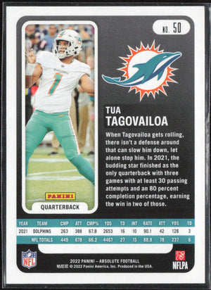 2022 Panini Absolute #50 Tua Tagovailoa