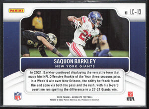 2022 Panini Absolute #LC-13 Saquon Barkley Last Call