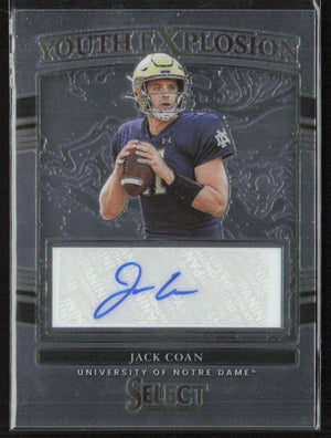 2022 Panini Select Draft Picks #YE-JCO Jack Coan Youth Explosion Signatures