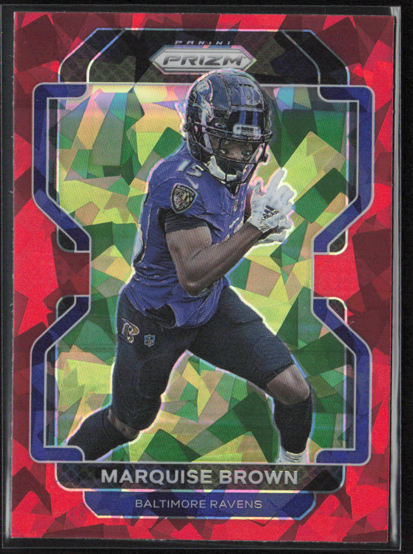 2021 Prizm #280 Marquise Brown RED CRACKED ICE