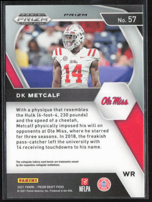 2021 Panini Prizm Draft Picks Collegiate #57 DK Metcalf Red White and Blue