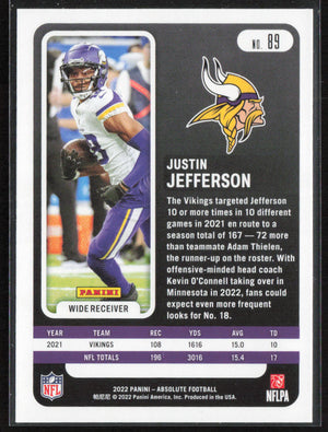 2022 Panini Absolute #89 Justin Jefferson Retail