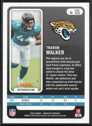 2022 Panini Absolute #125 Travon Walker Retail