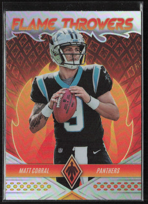 2022 Panini Phoenix #FT-30 Matt Corral Flame Throwers