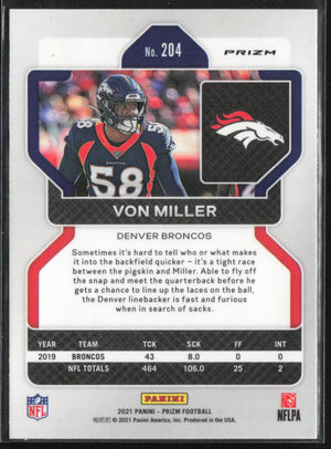 2021 Panini Prizm #204 Von Miller Silver