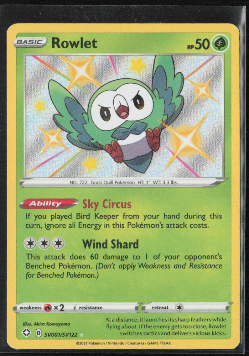 Shining Fates: Shiny Vault #SV001/SV122 Rowlet