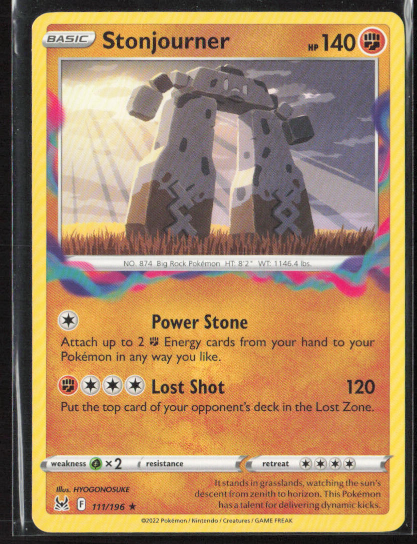 Pokémon Lost Origin Stonjourner #111/196 Reverser Holo