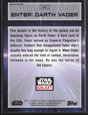 2022 Topps Chrome Star Wars Galaxy Enter: Darth Vader #50