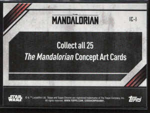 2022 Topps Chrome Star Wars The Mandalorian Concept Art #IC-1