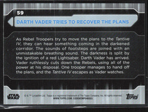 2021 Star Wars: Battle Plans #59 Darth Vader recovers Plans