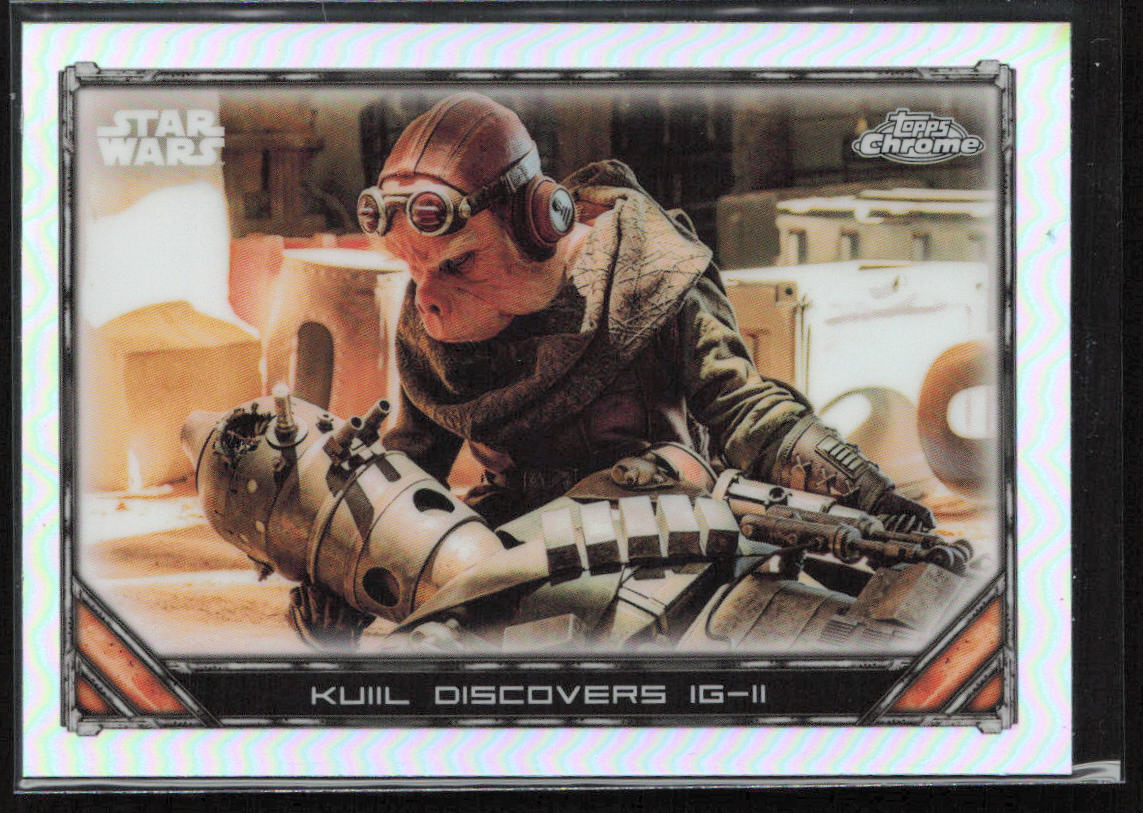 2020 Topps Chrome Star Wars The Mandalorian Kuiil Discovers IG-11