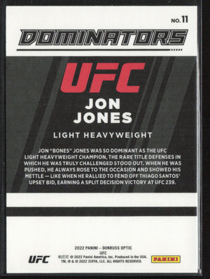 2022 Donruss Optic UFC #11 Jon Jones Dominators