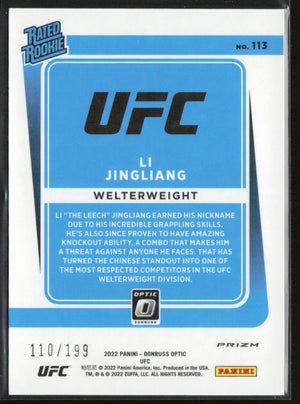 2022 Donruss Optic UFC #113 Li Jingliang Red /199