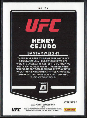 2022 Donruss Optic UFC #77 Henry Cejudo HOLO