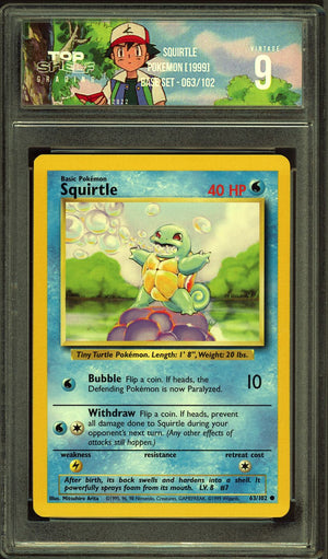 Pokemon 1999 #063/102 Squirtle Other 9