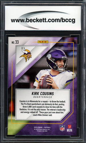 2018 Panini #33 Kirk Cousins MJH Exclusive BCCG 10