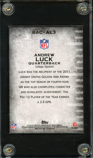 2012 Bowman #BAC-AL3 Andrew Luck Accolades