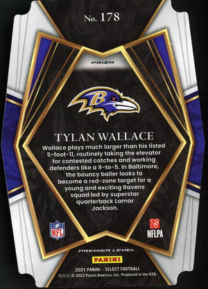 2021 Panini Select #178 Tylan Wallace Yellow green die Cut