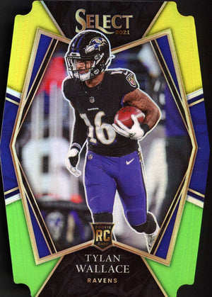 2021 Panini Select #178 Tylan Wallace Yellow green die Cut