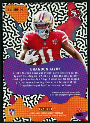 2022 Donruss Elite #MO-14 Brandon Aiyuk Patch