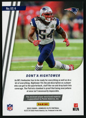 2022 Donruss Elite #EC-9 Donta Hightower Player Worn Patch