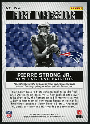 2022 Illusions #124 Pierre Strong Jr First Impressions RPA /299