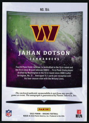 2022 Origins #164 Jahan Dotson RPA