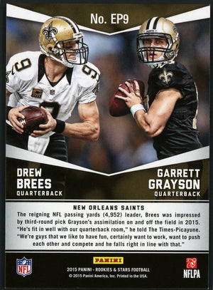 2015 Panini Rookies & Stars #EP9 Drew Brees / Garrett Grayson Longevity