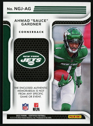 2022 Certified #NGJ-AG Sauce Gardner Patch /75