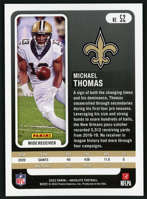 2022 Panini Absolute #52 Michael Thomas Retail