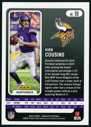 2022 Panini Absolute #90 Kirk Cousins