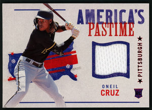 2022 Panini Chronicles #APS-OC Oneil Cruz America's Pastime Swatches Red