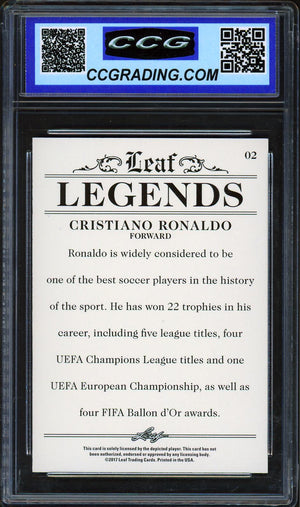 2017 Leaf Legends #2 Cristiano Ronaldo CCG 10