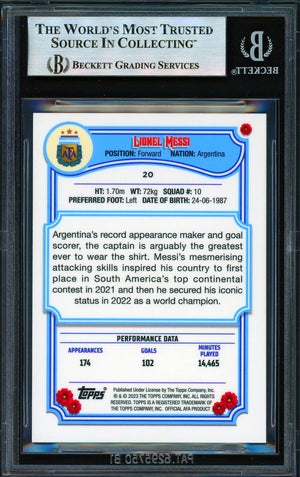 2023 Topps Argentina Fileteado #20 Lionel Messi BGS 9