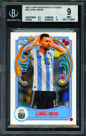 2023 Topps Argentina Fileteado #20 Lionel Messi BGS 9