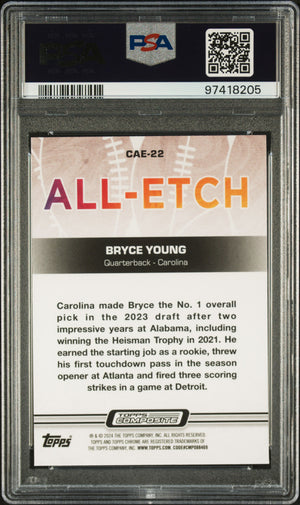 2023 Topps Composite Chrome All-Etch #CAE22 Bryce Young PSA 10