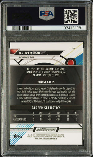 2023 Topps Composite #189 Cj Stroud PSA 10