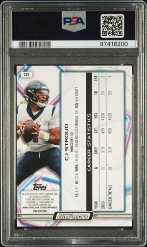 2023 Topps Composite #252 Cj Stroud Refractor PSA 10